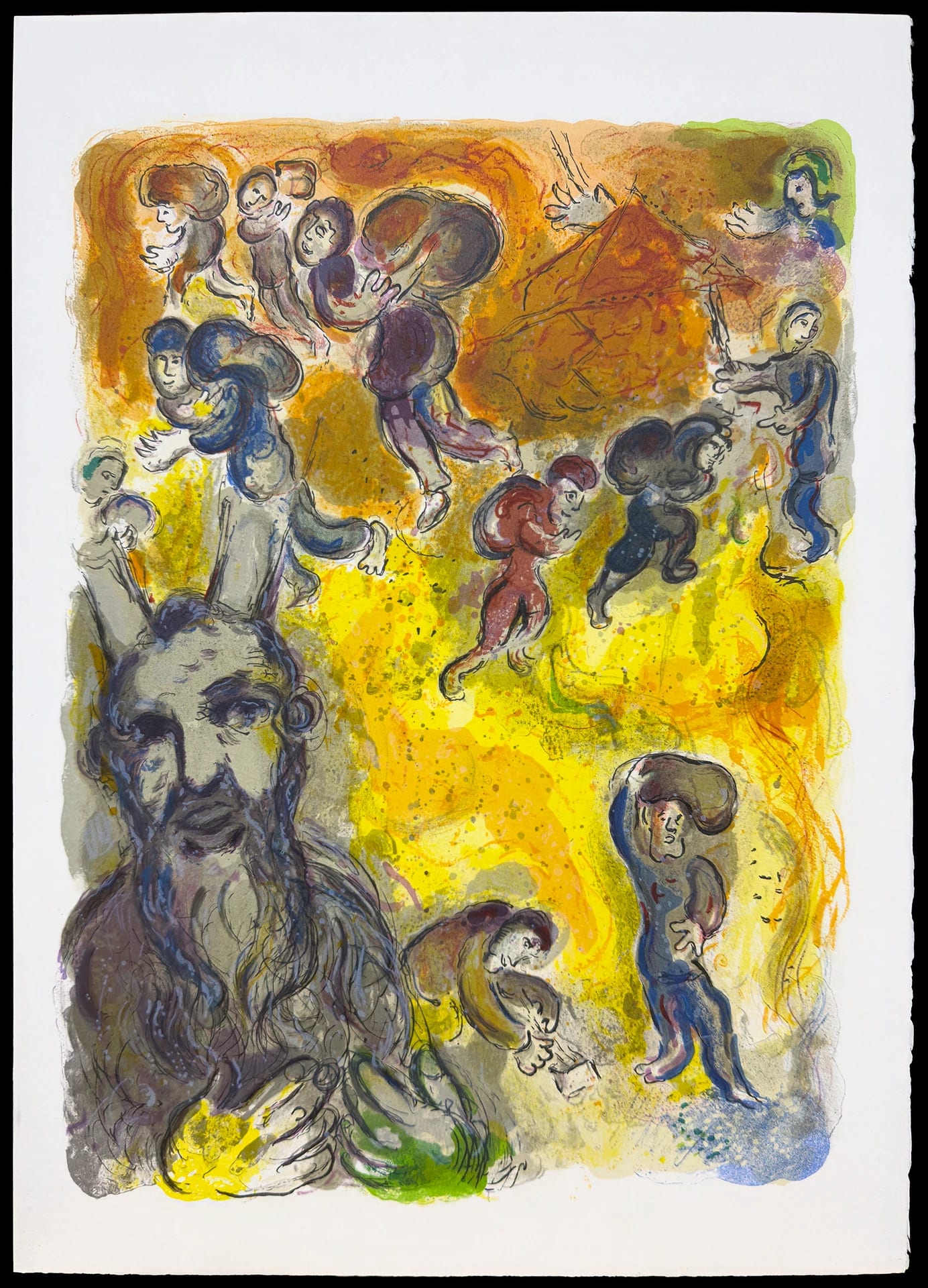 The Story of the Exodus - Moses Sees the Suffering of His People by Marc Chagall