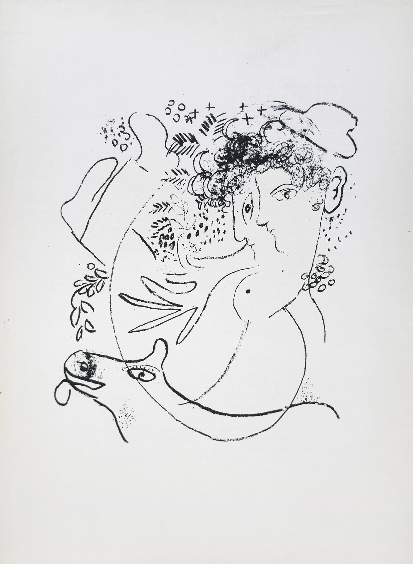 The Two Profiles by Marc Chagall