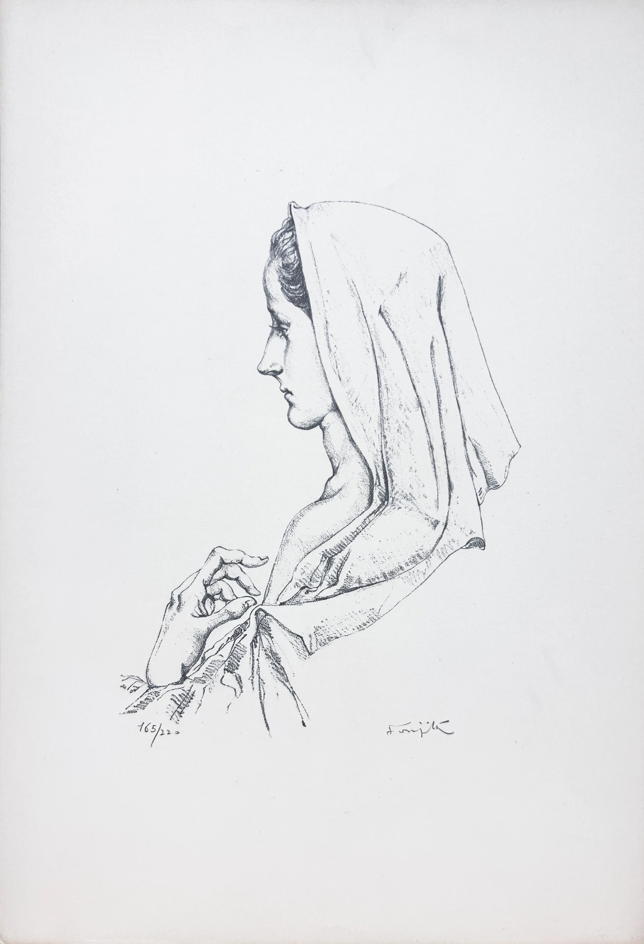 Perfil de madona by Léonard Tsuguharu Foujita