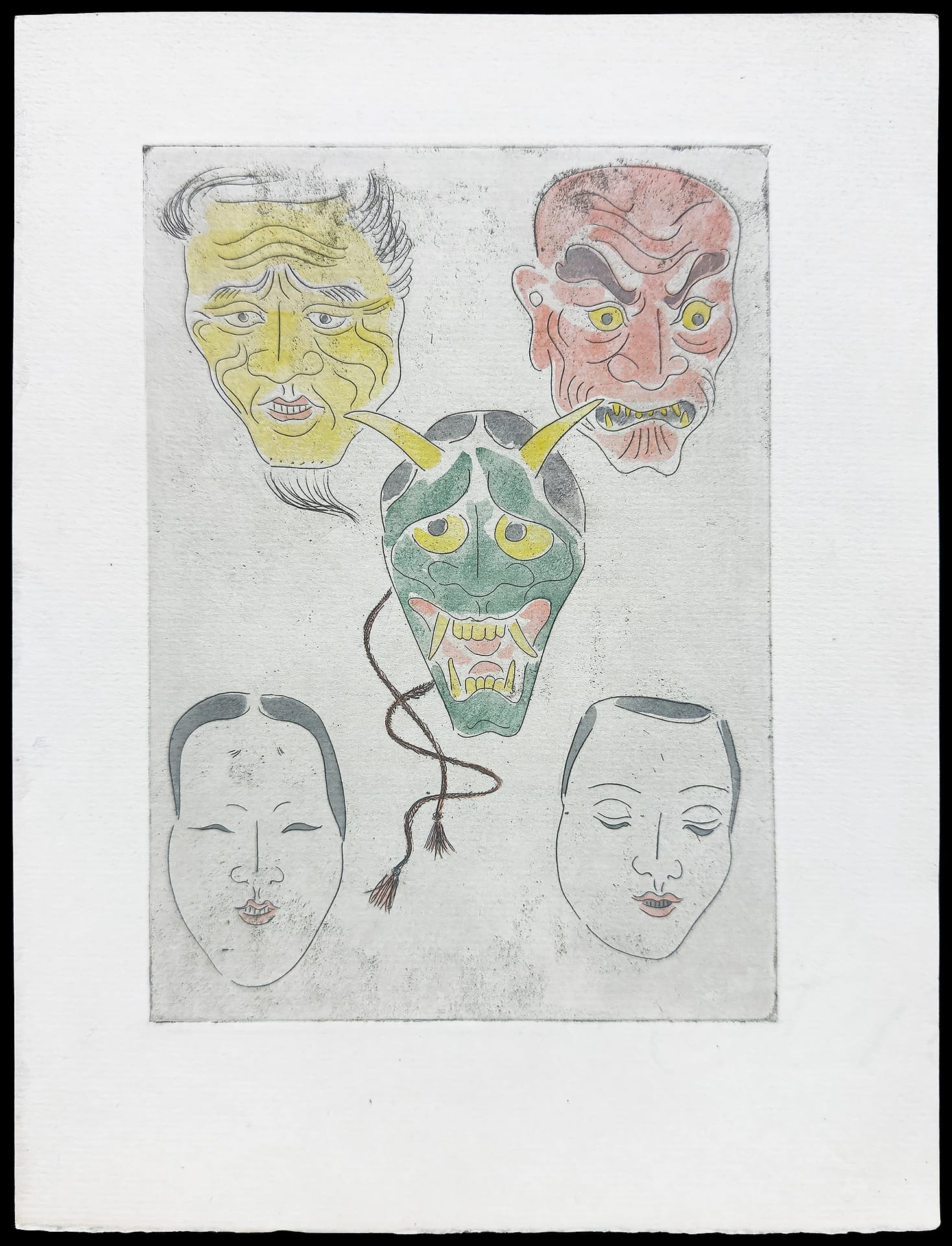 The Panoply of Warrior Masks by Léonard Tsuguharu Foujita