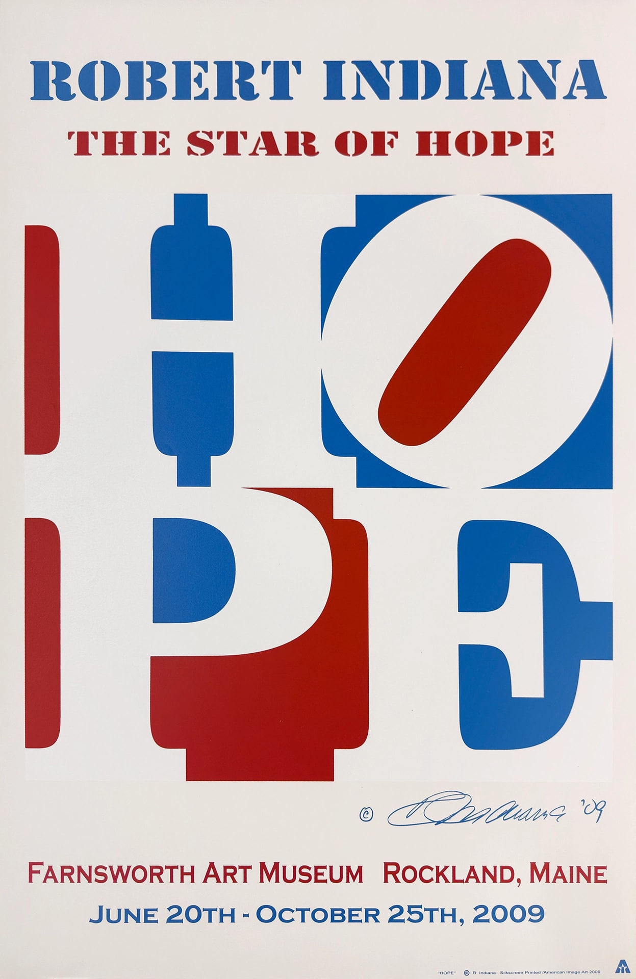 The Star of Hope, Farnsworth Art Museum Exhibition Announcement by Robert Indiana