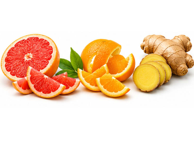 Grapefruit Peel, Orange Peel, Ginger Root