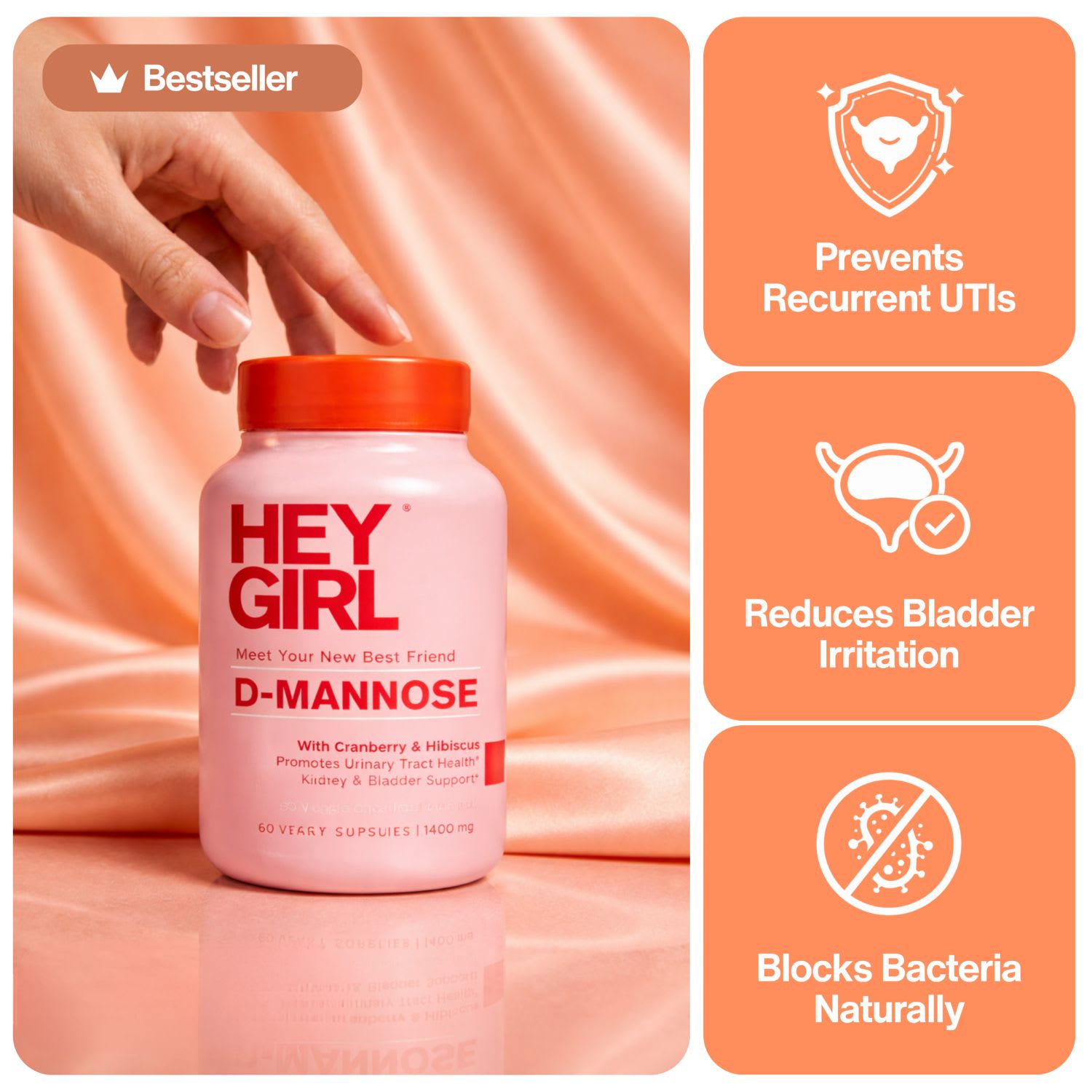 Prevents recurrent UTIs