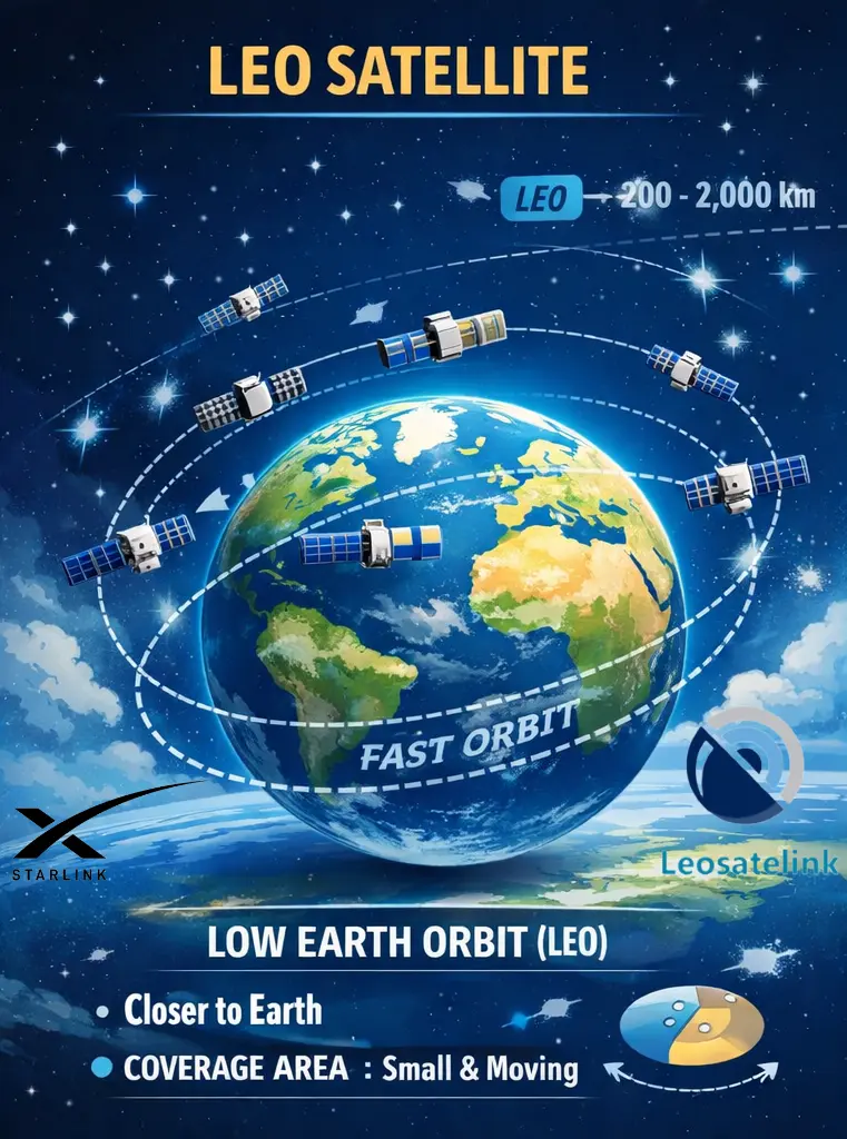 Sistem Kerja LEO Satellite