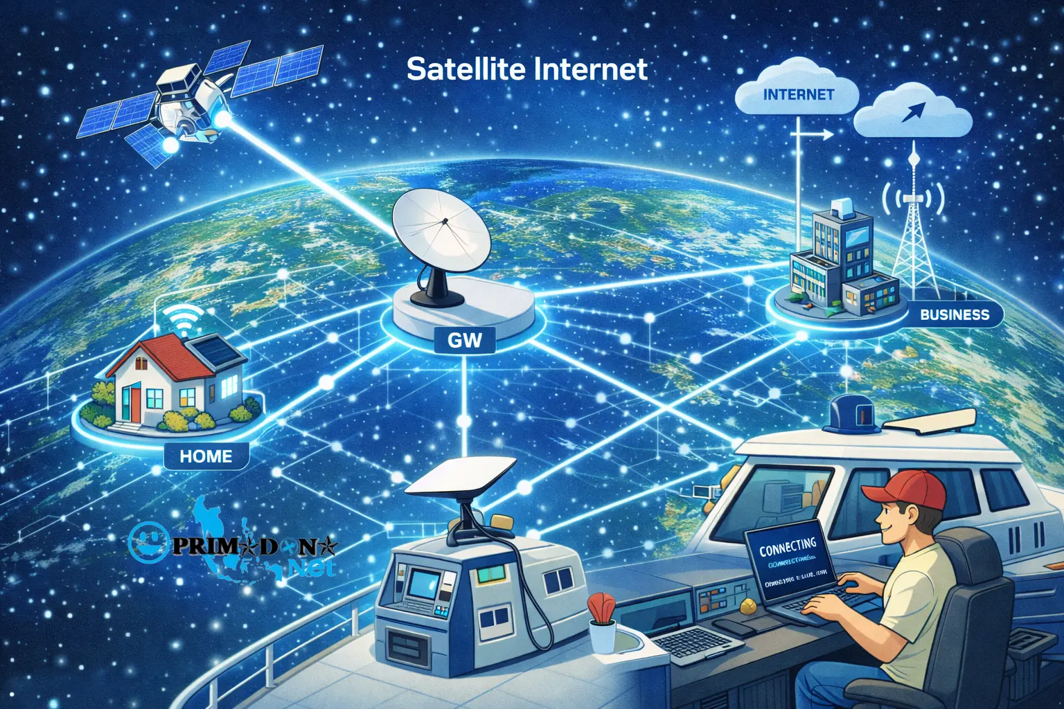 jaringan internet satelit primadona net