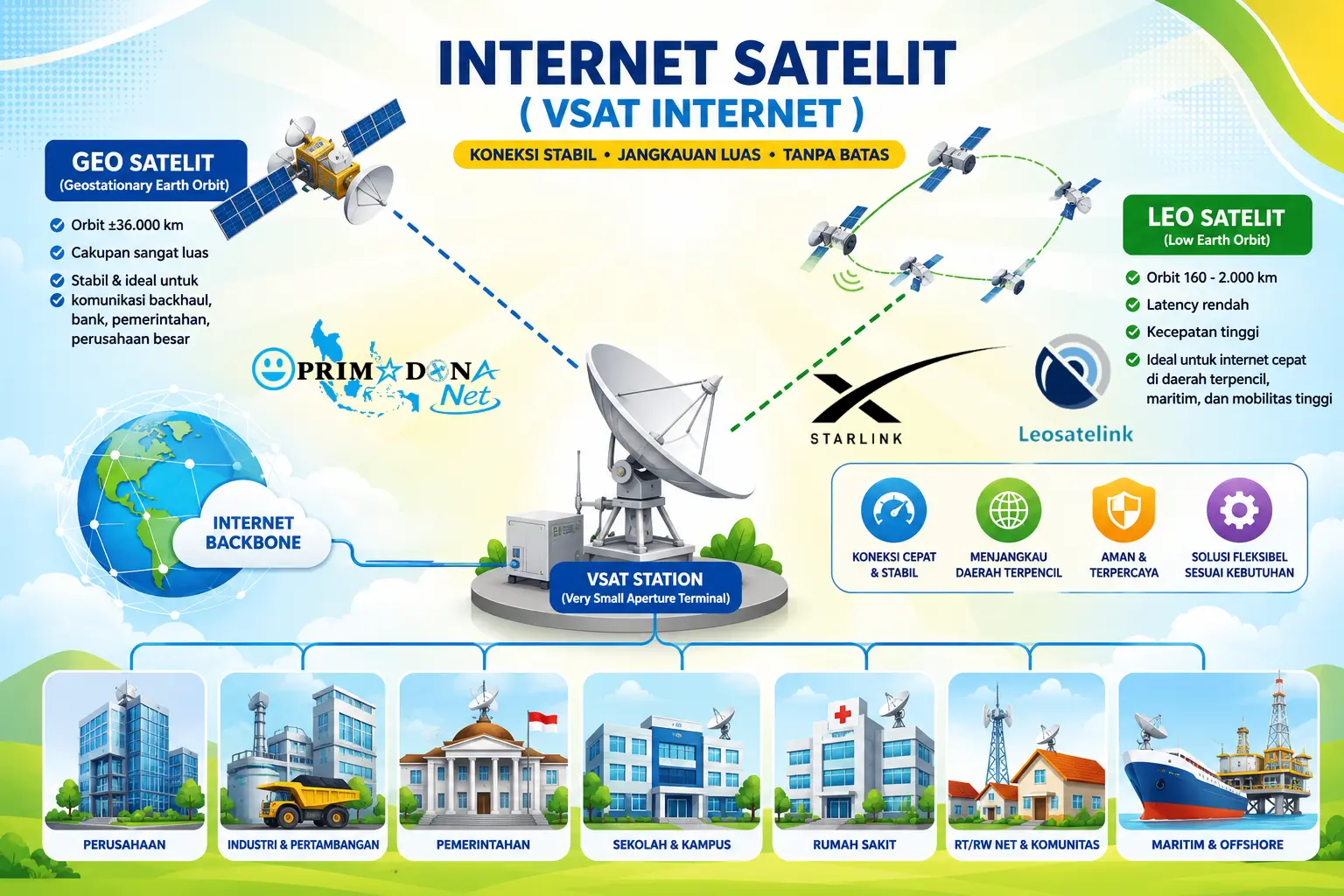 Solusi VSAT Internet untuk kebutuhan Korporasi dan Institusi