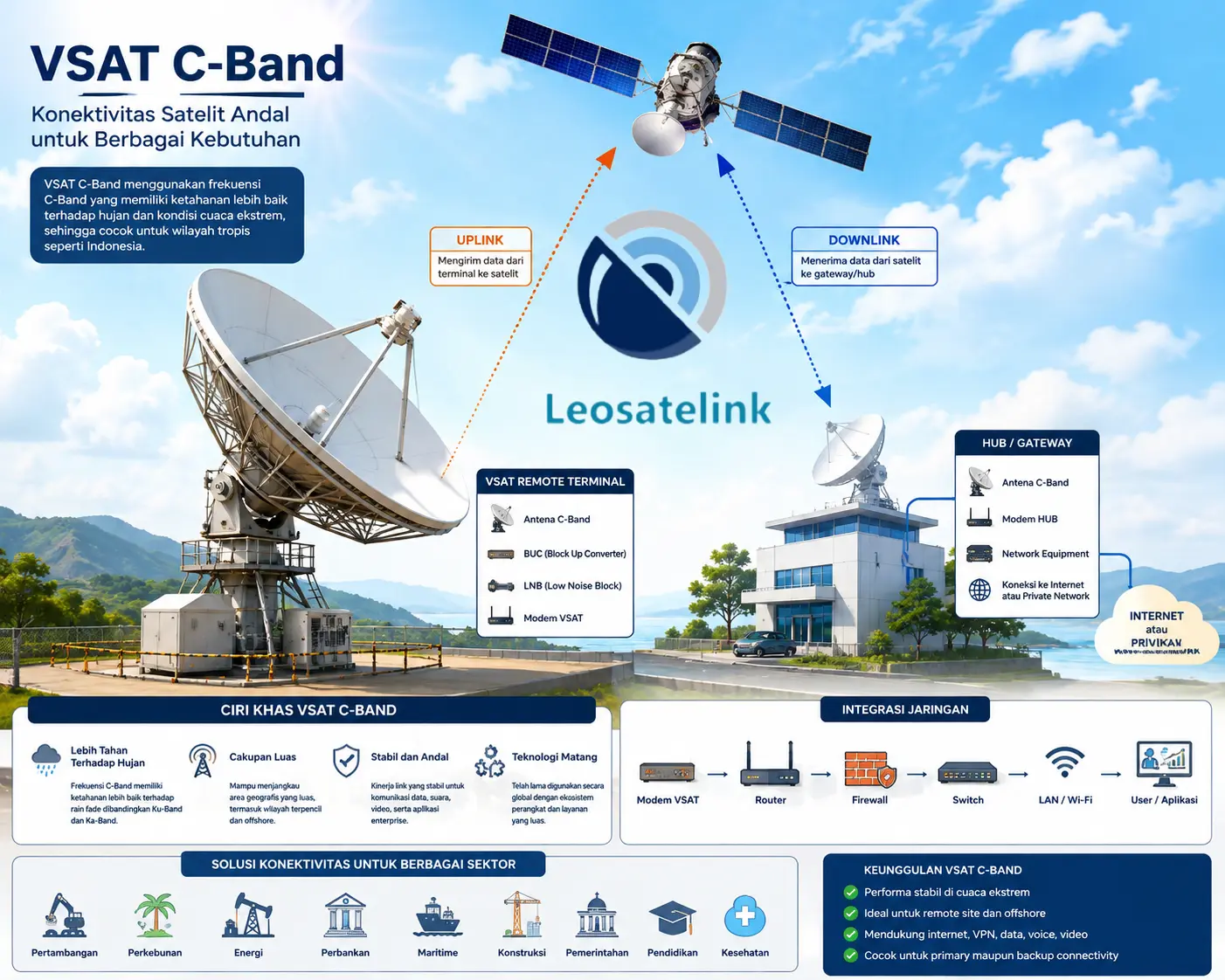 layanan VSAT C Band Leosatelink