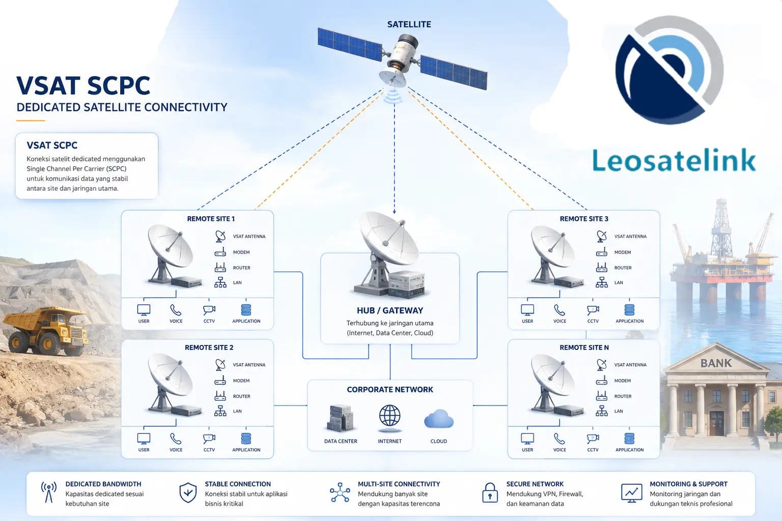 VSAT SCPC Leosatelink