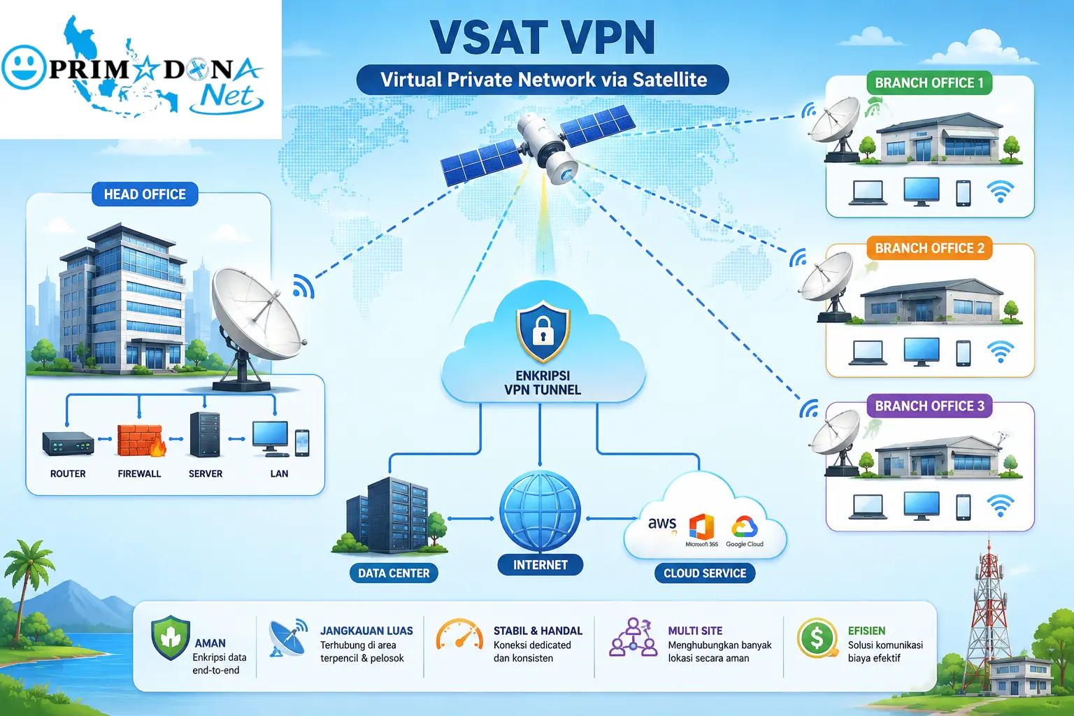 VSAT VPN PRIMADONA Net