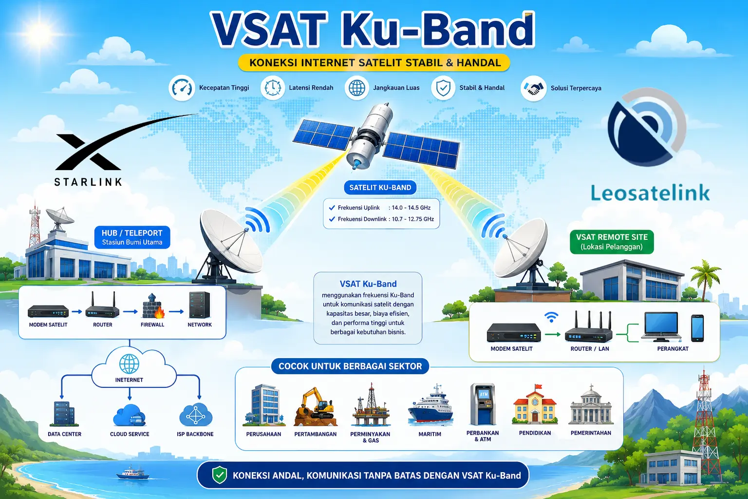 VSAT Ku Band Leosatelink
