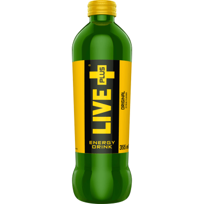 Live Plus 355ml Glass Bottle