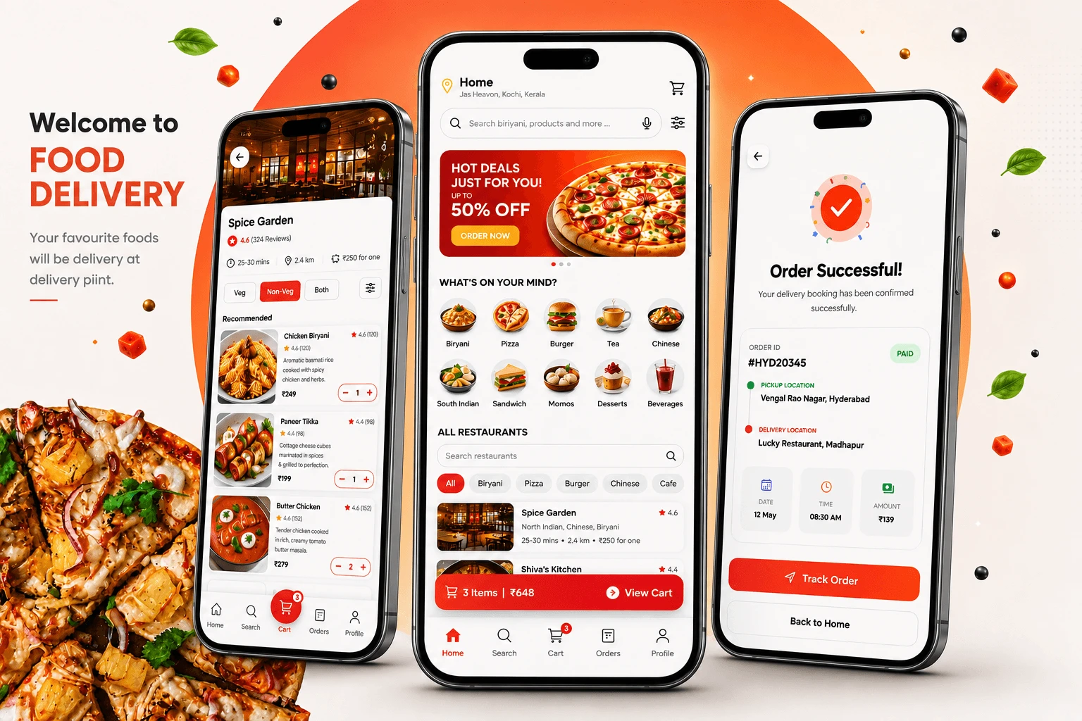 Food Delivery App - Mobile App by Dexterous Technology