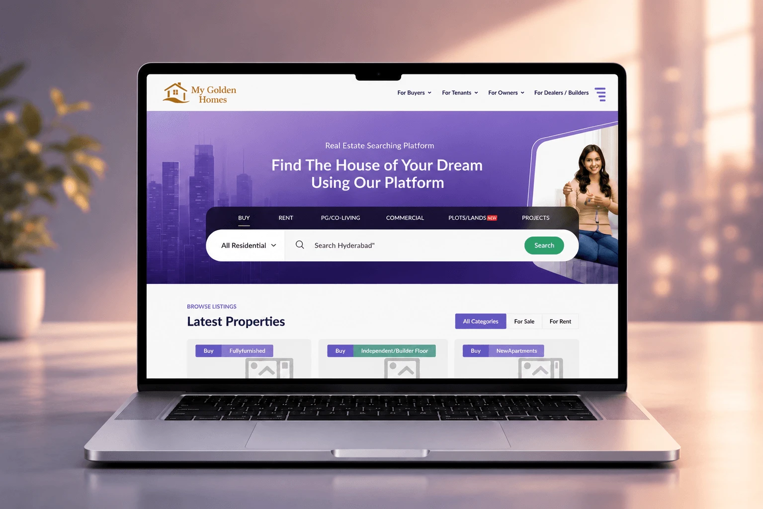 My Golden Home Website - Dexterous Technology Portfolio