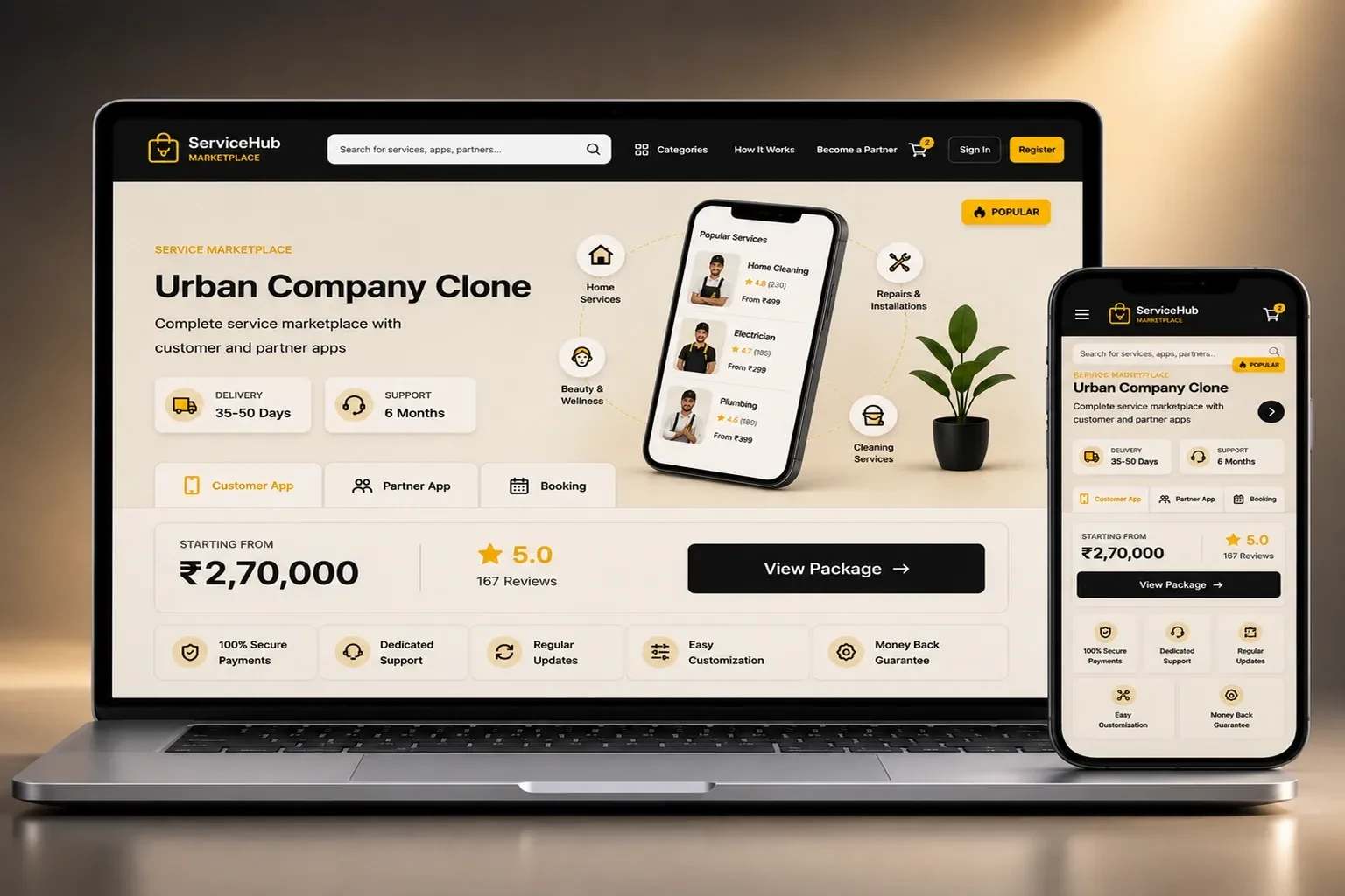 On-Demand Service Marketplace Website & App