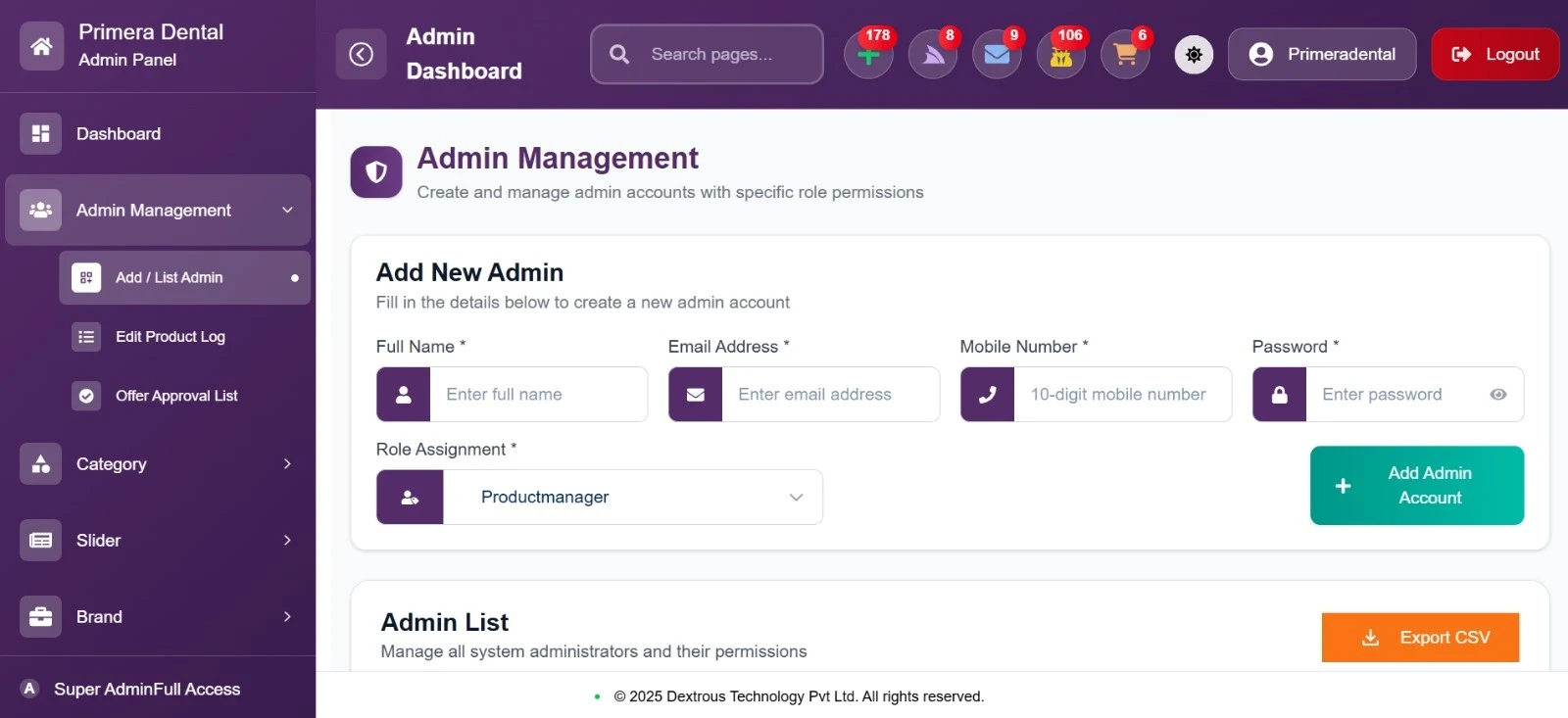 E-Commerce Product Catalog & Stock Control