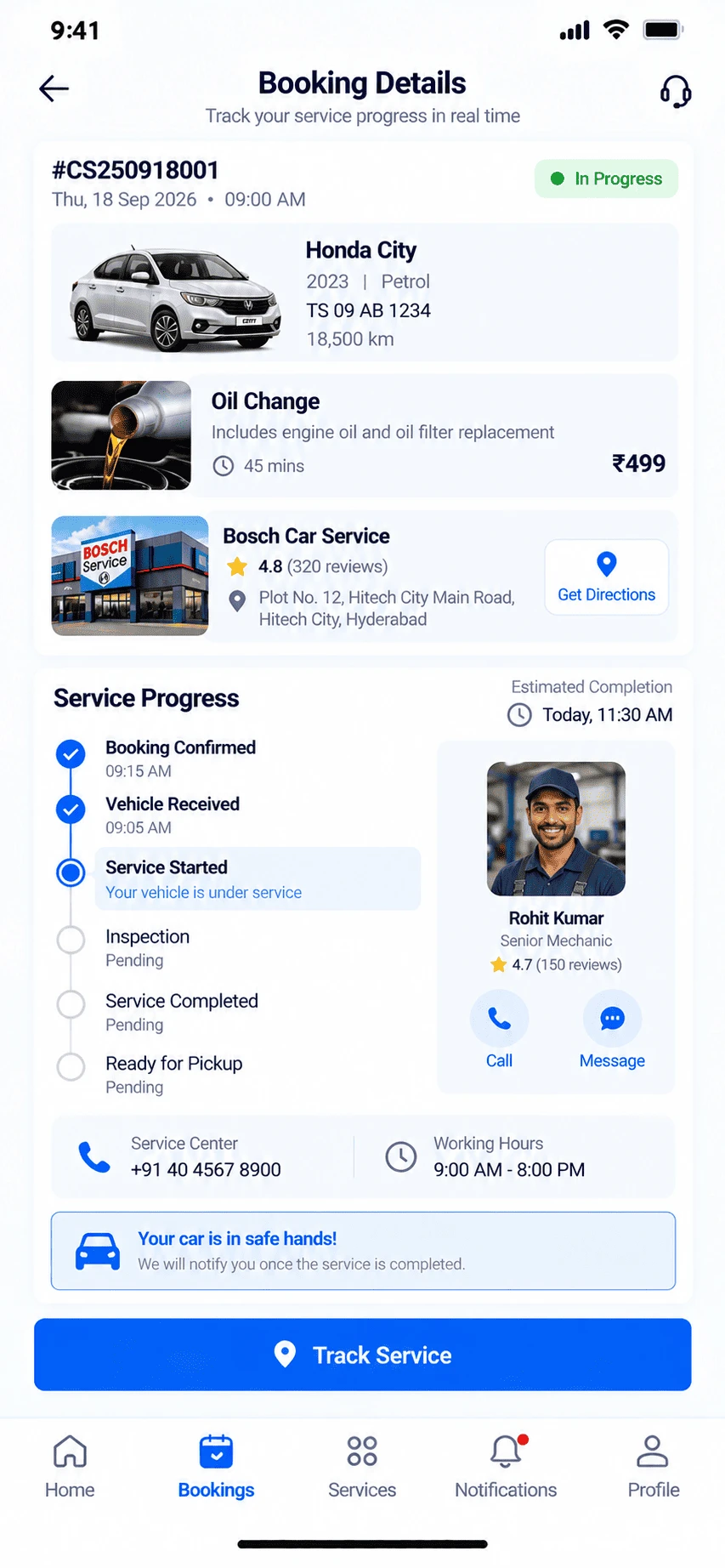 In-App Mechanic Chat & Approvals