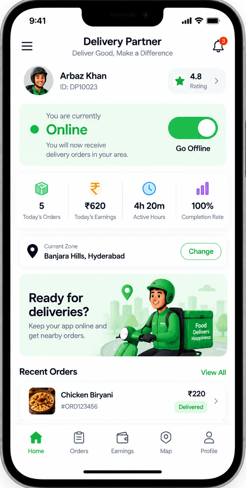 Restaurant Pickup Navigation