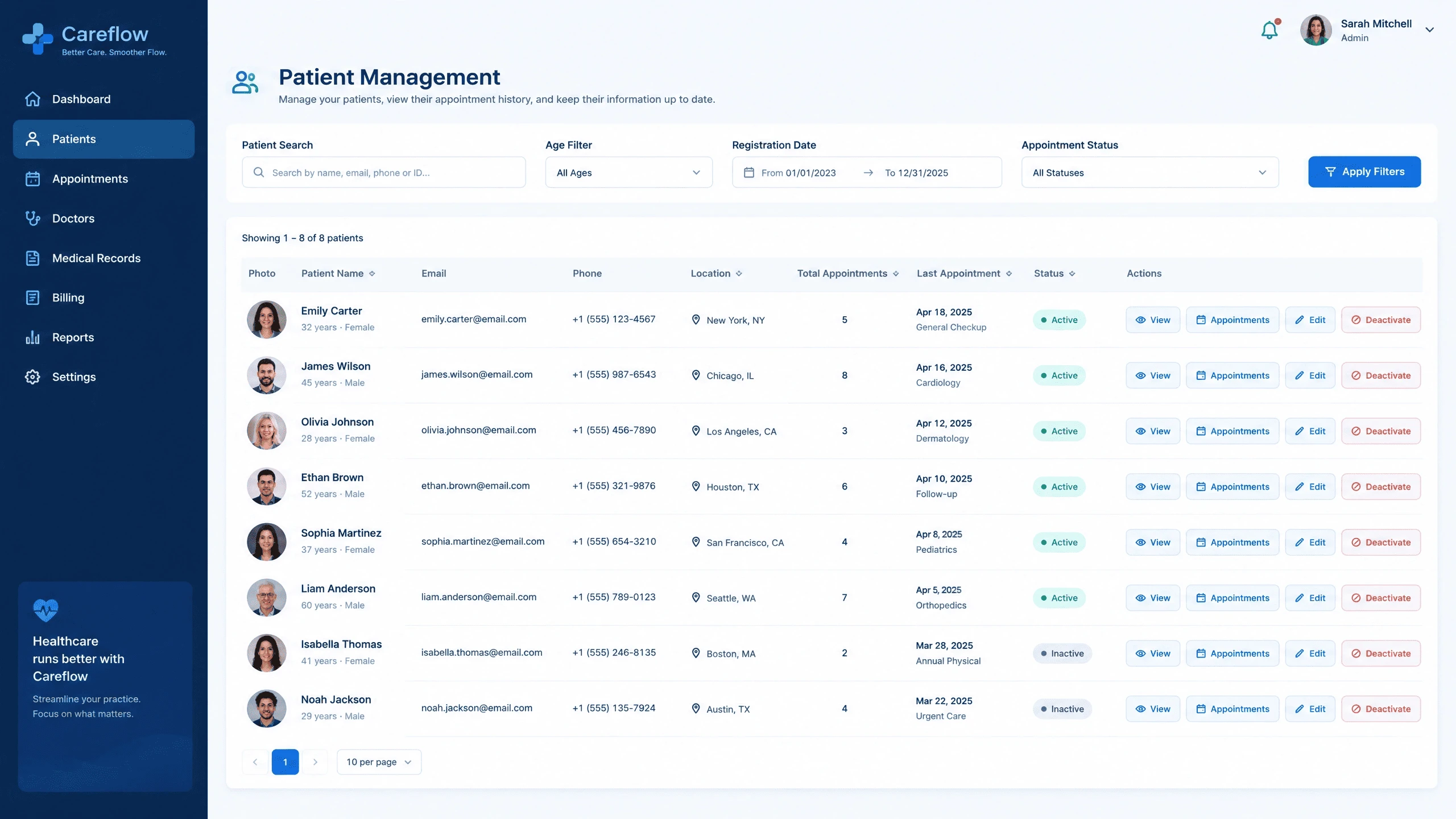 Patient Directory & Medical History CRM