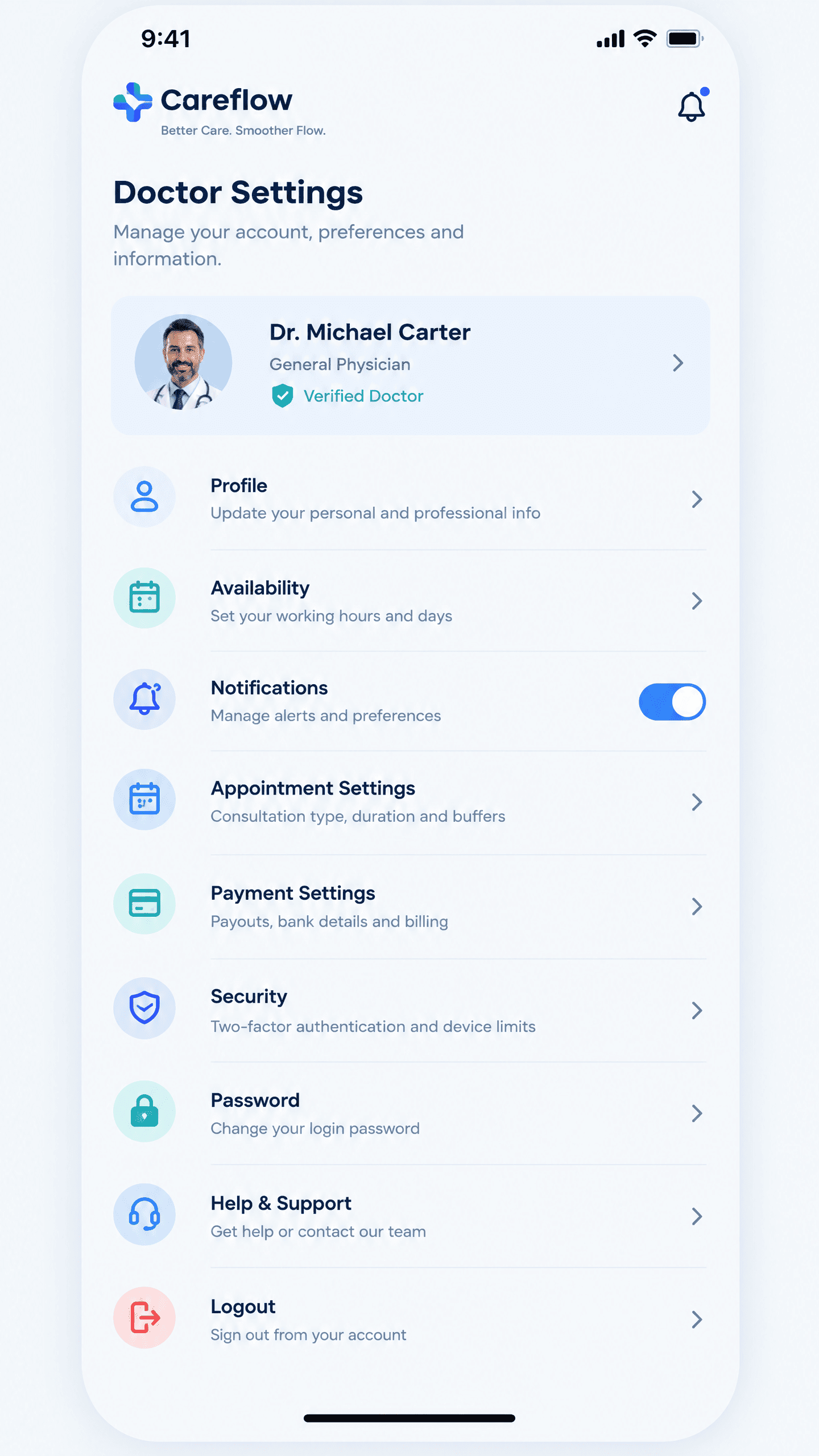 Practice Settings & Notification Alerts