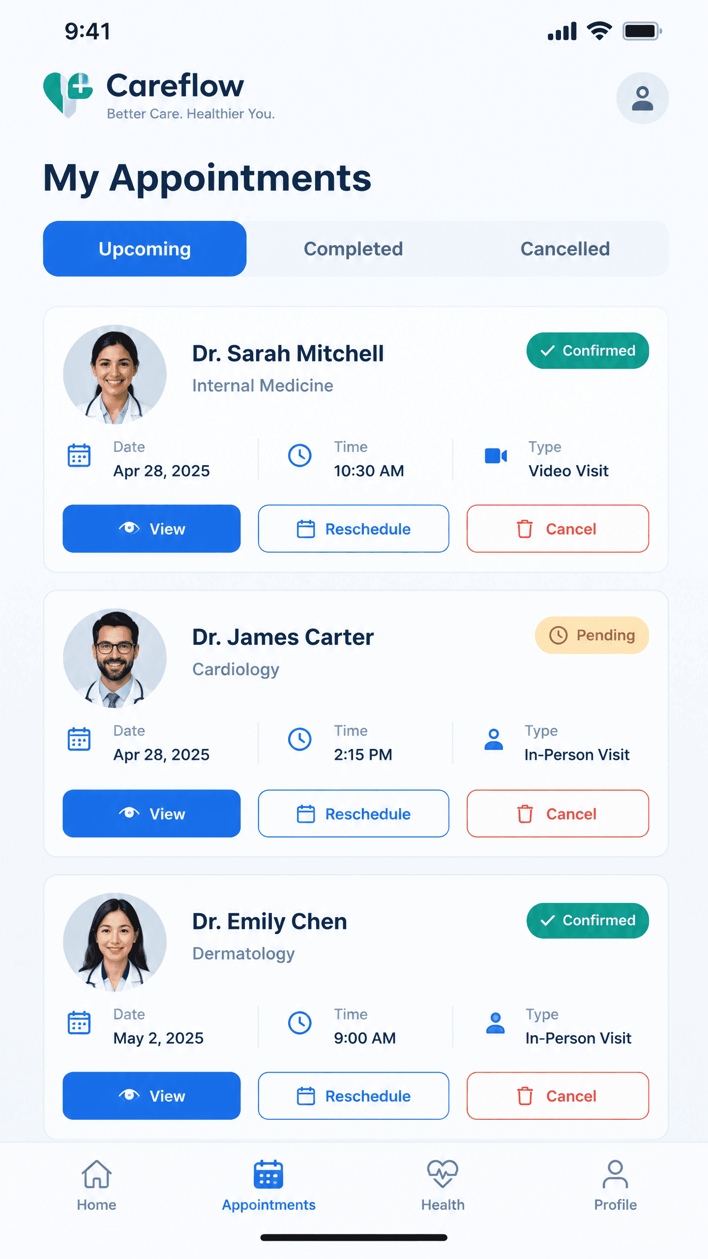 My Appointments & Consultation History