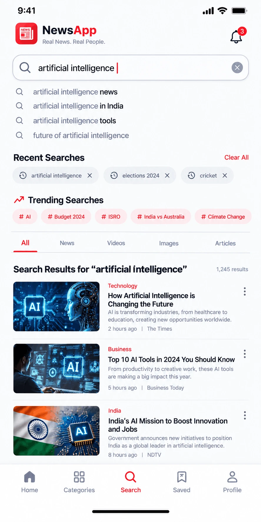 Topic Search & Trending Feeds