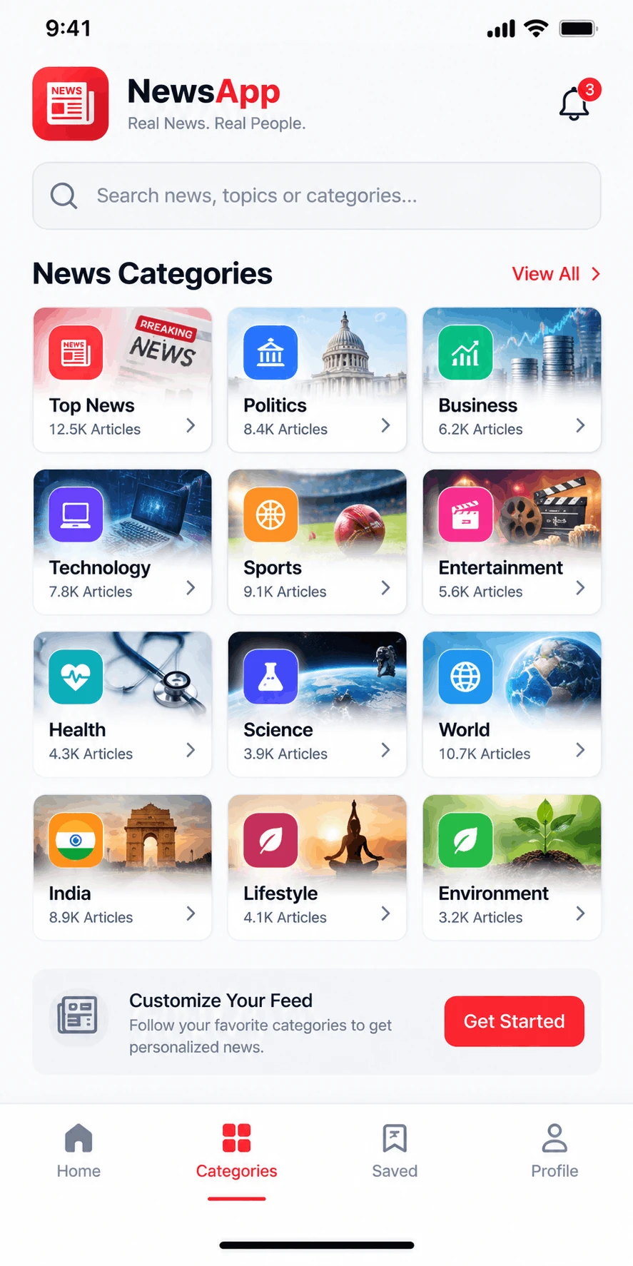 News Categories & Channels