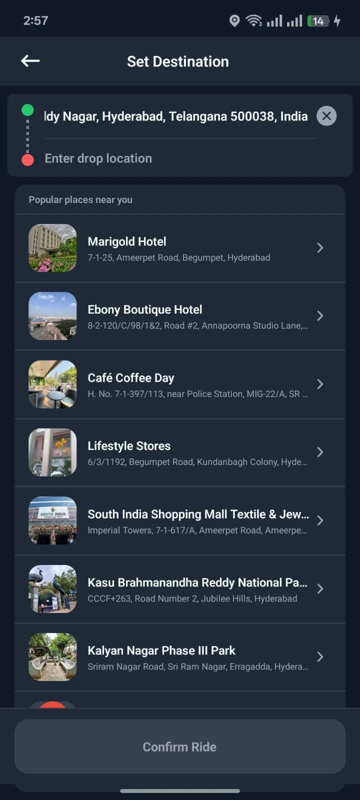 Driver Rating & Tip