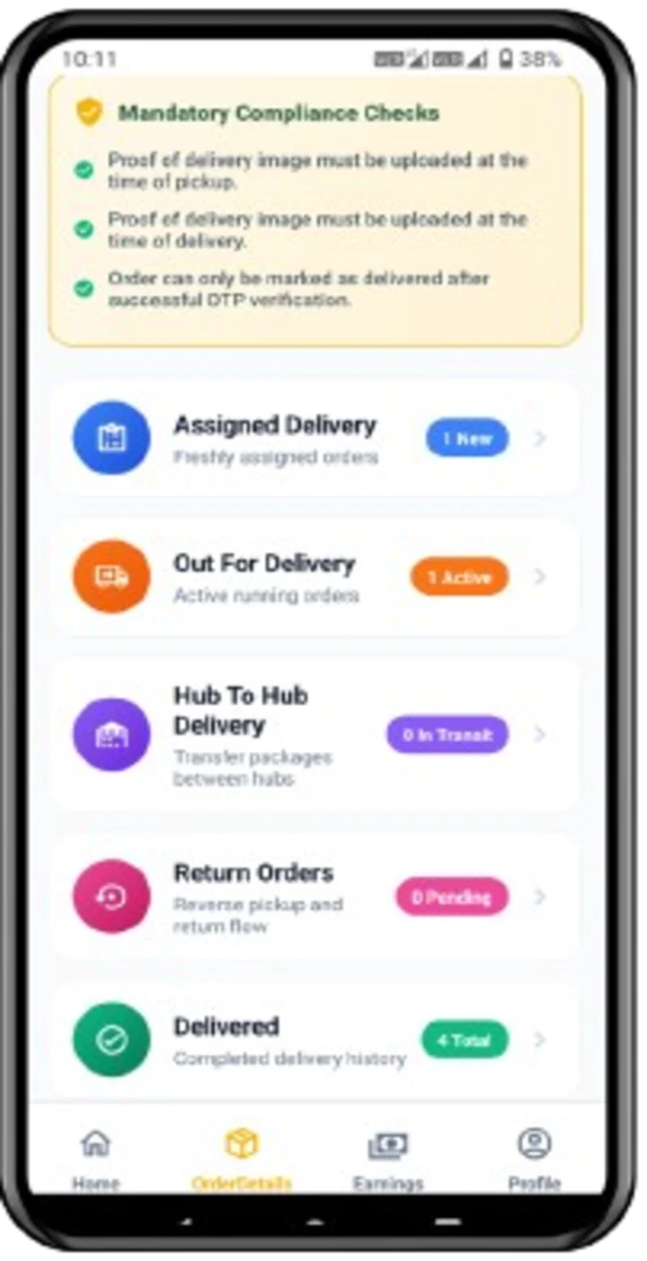Pickup & Delivery Address Selection