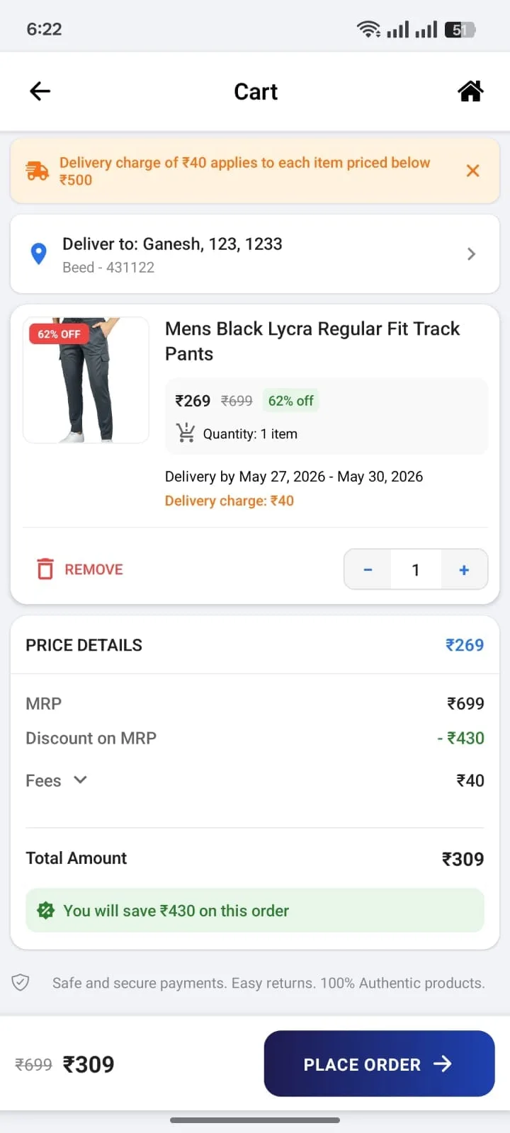 Order History & Status