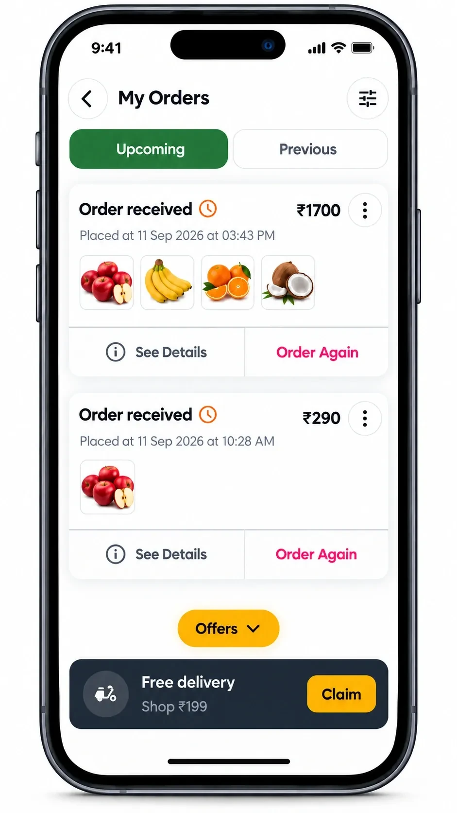 Delivery Slot Selection