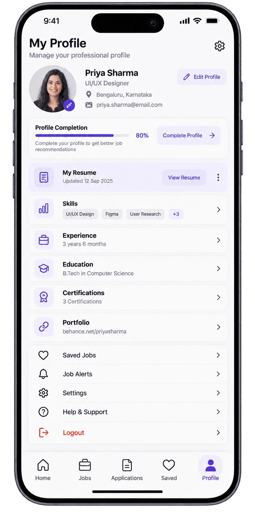 Applied Jobs & Status Tracker