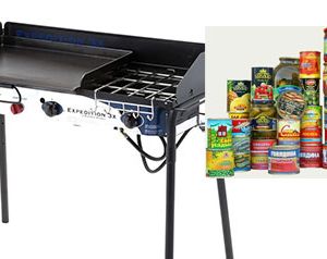Can Goods and Stove