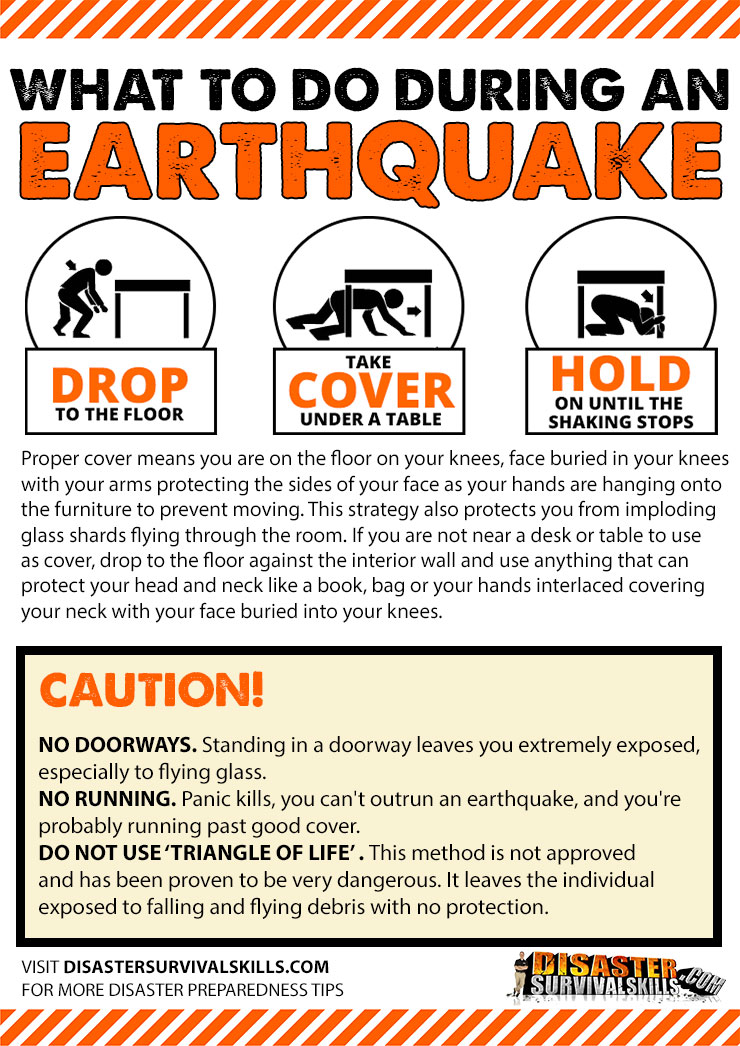 earthquake safety tips triangle of life