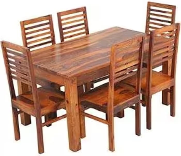 Teak Wood Dining Table 6-Seater