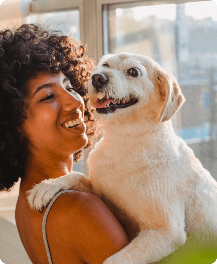 woman with dog