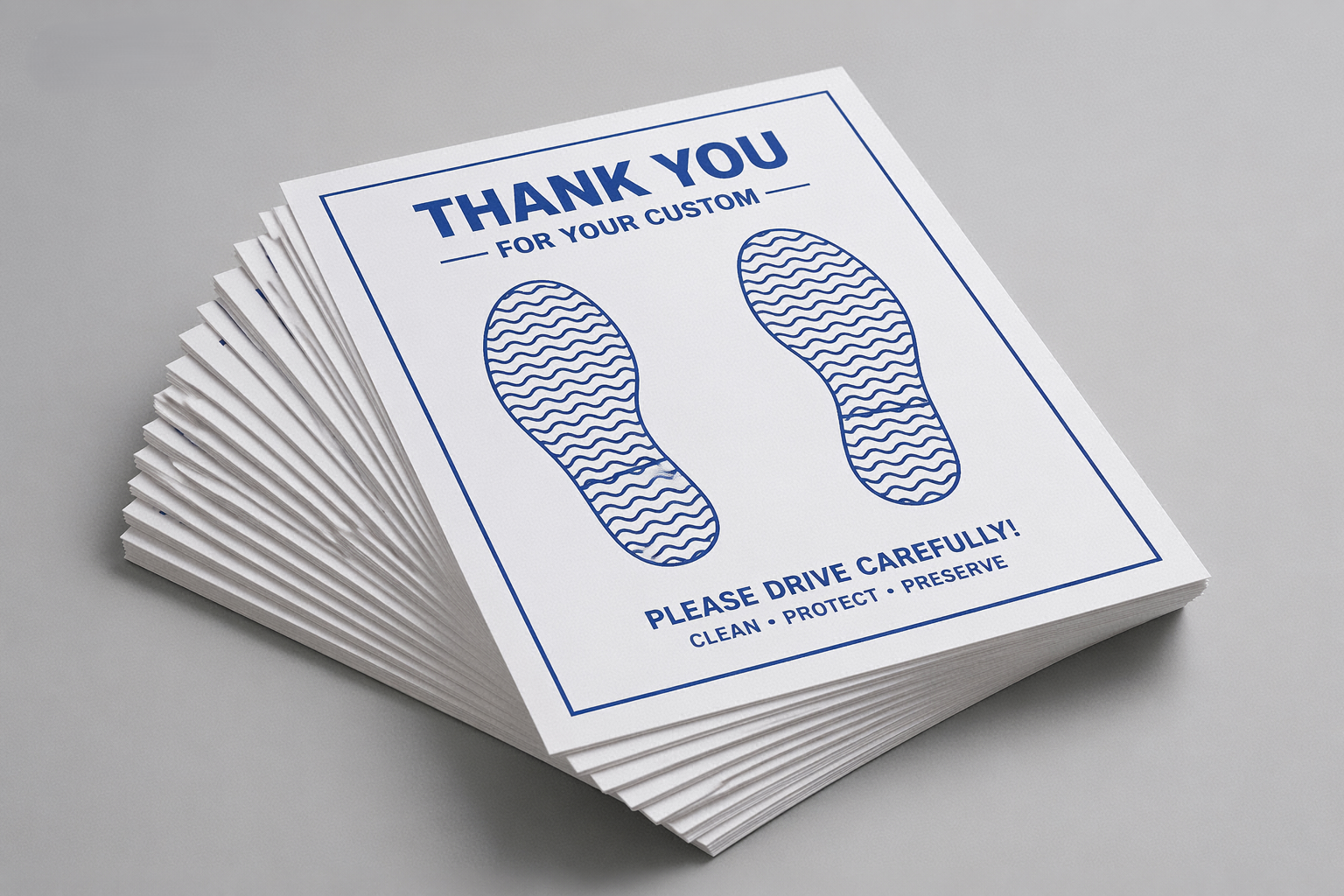 Economy Paper Car Mats 70gsm, 2 Color Print