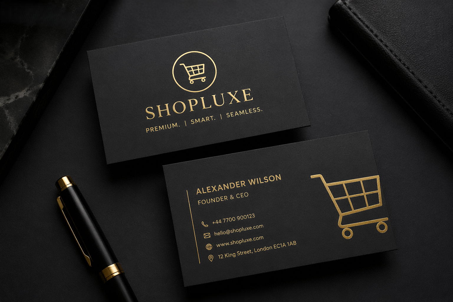 Gold Foil Matt Business Cards (400gsm)