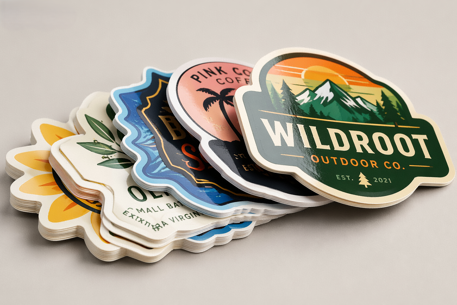 stom Die-Cut Glossy Stickers 80gsm
