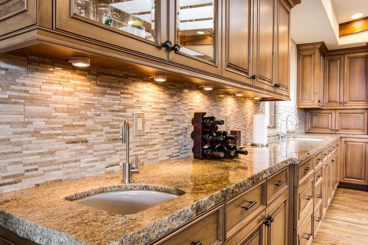 Customized Kitchens with wooden cabinet