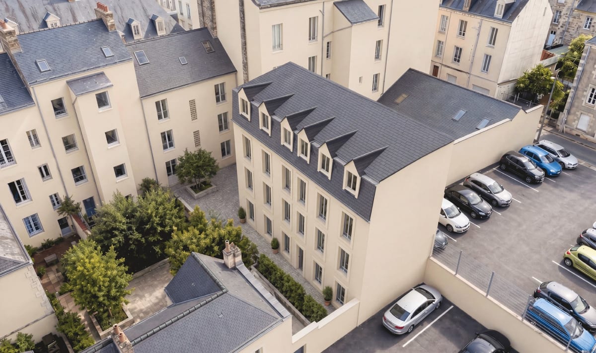 Façade sur cour, vue aérienne, Le Havre