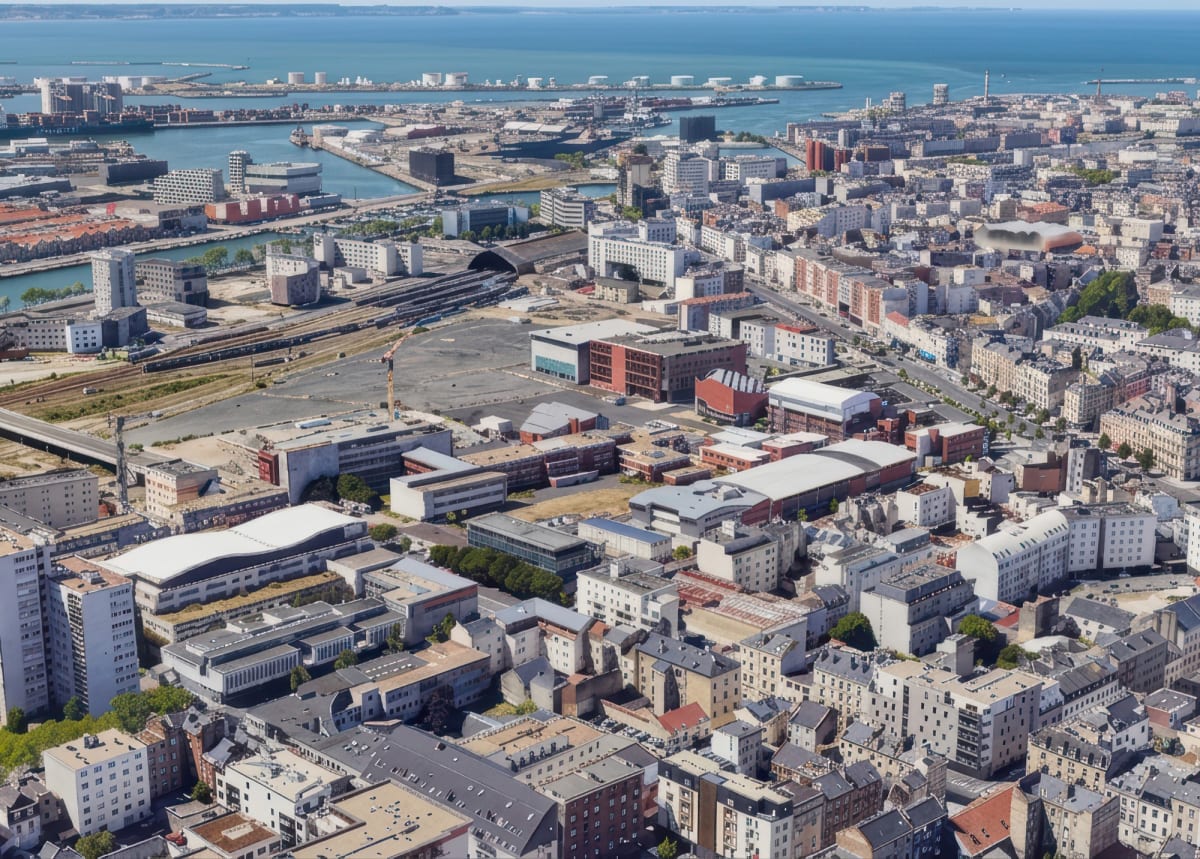 Le Havre, vue aérienne du quartier