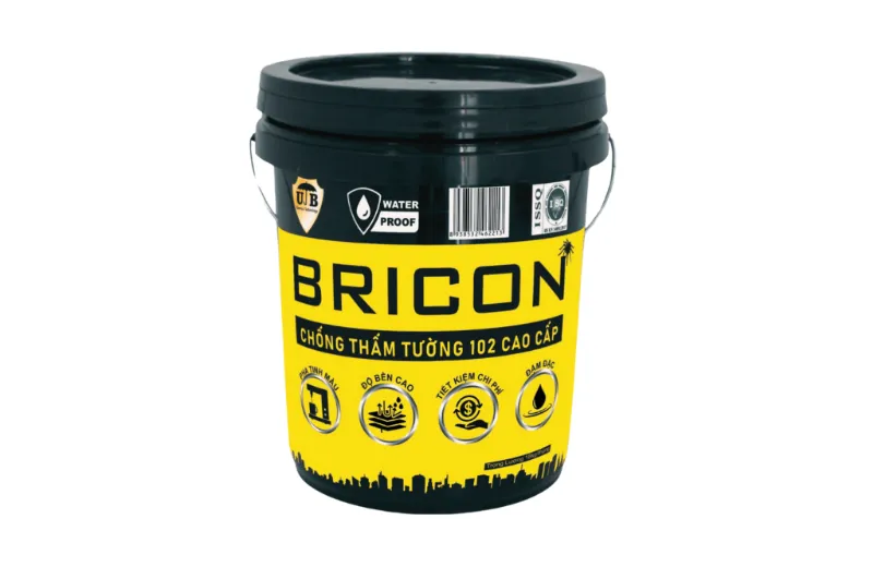 Chống thấm tường BRICON 102 – gốc xi măng polymer, bảo vệ tường và bể nước