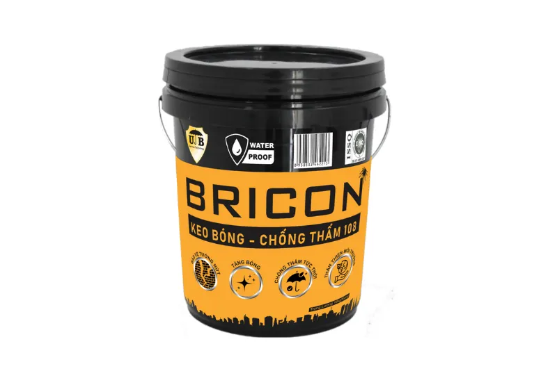 Keo bóng chống thấm BRICON 108 – tạo màng bóng, chống thấm, chống bụi