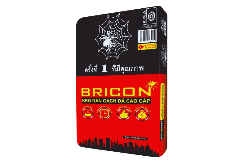 Keo dán gạch BRICON ngoại thất – chống thấm, chịu thời tiết, dùng cho hồ bơi, sân thượng, WC và showroom