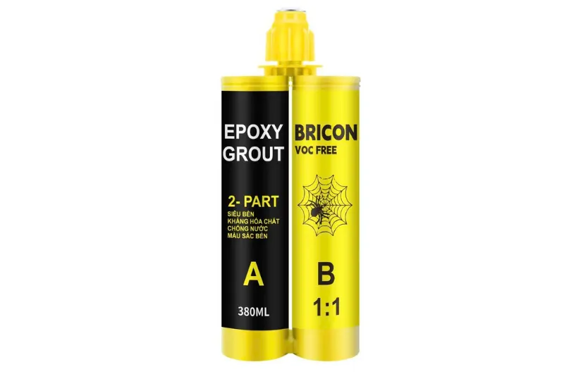 Keo chà ron epoxy BRICON 2 thành phần – chống ố, chống thấm, dễ vệ sinh