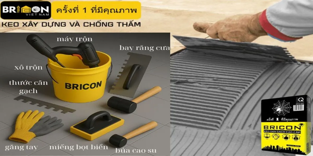 Dụng cụ thi công cần thiết Bricon