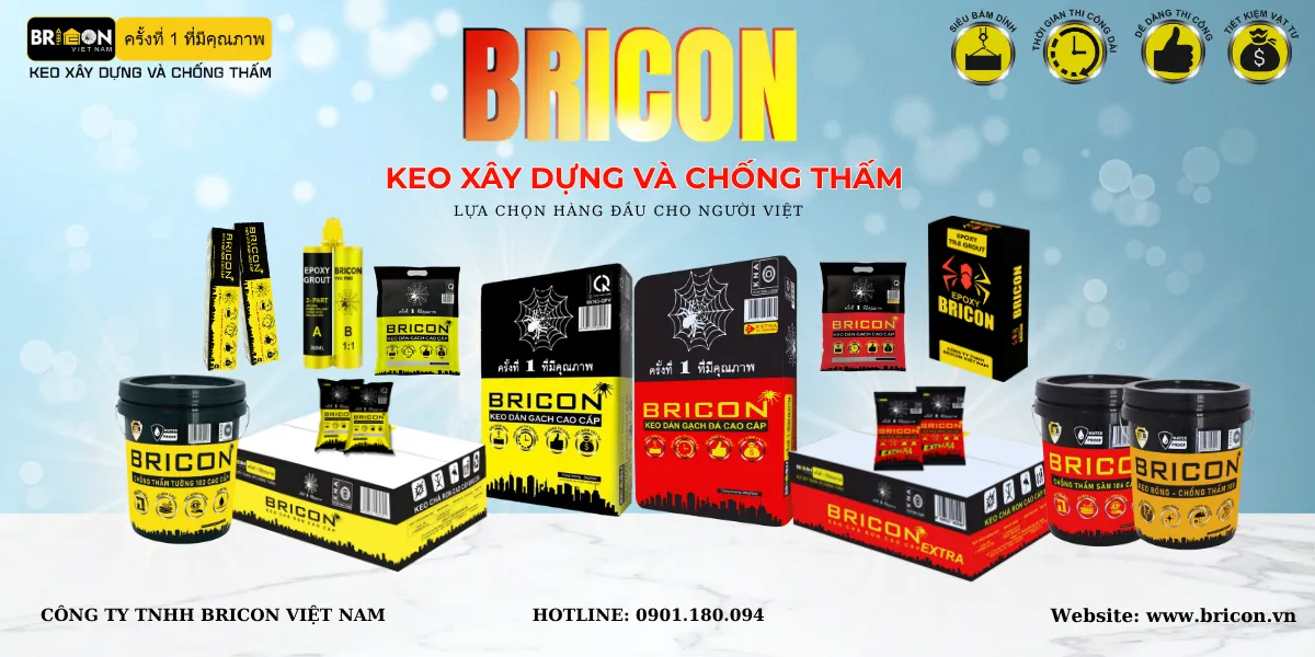 Bricon keo xây dựng và chống thấm