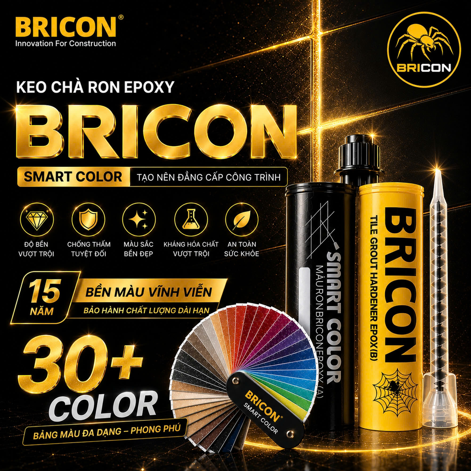 Keo Chà Ron Epoxy Bricon – Giải Pháp Hoàn Thiện Đường Ron Bền Đẹp, Chống Thấm Và Kháng Bẩn Keo chà ron Epoxy là gì?