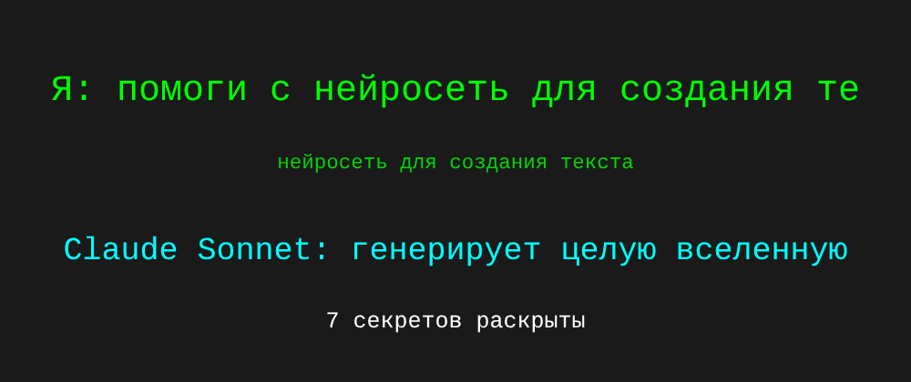 Cover image for Нейросеть для создания текста: 7 секретов Claude Sonnet, которые вы должны знать