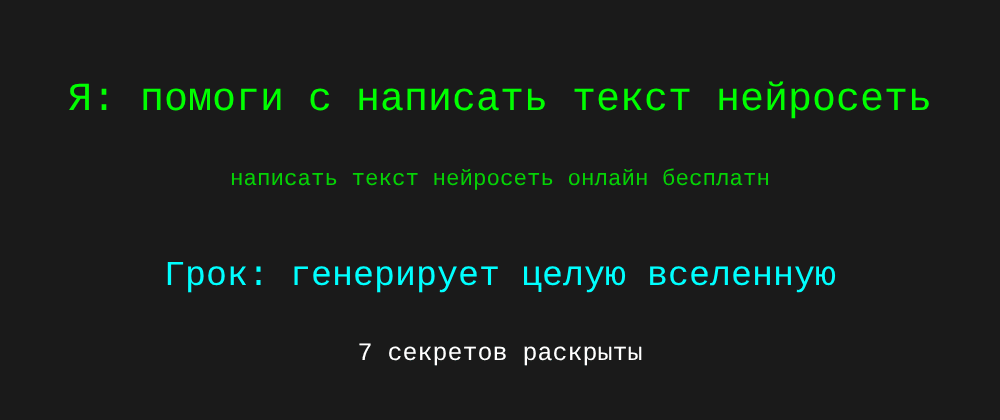 Cover image for Написать текст нейросеть онлайн бесплатно: 7 секретов Грок, которые вы должны знать